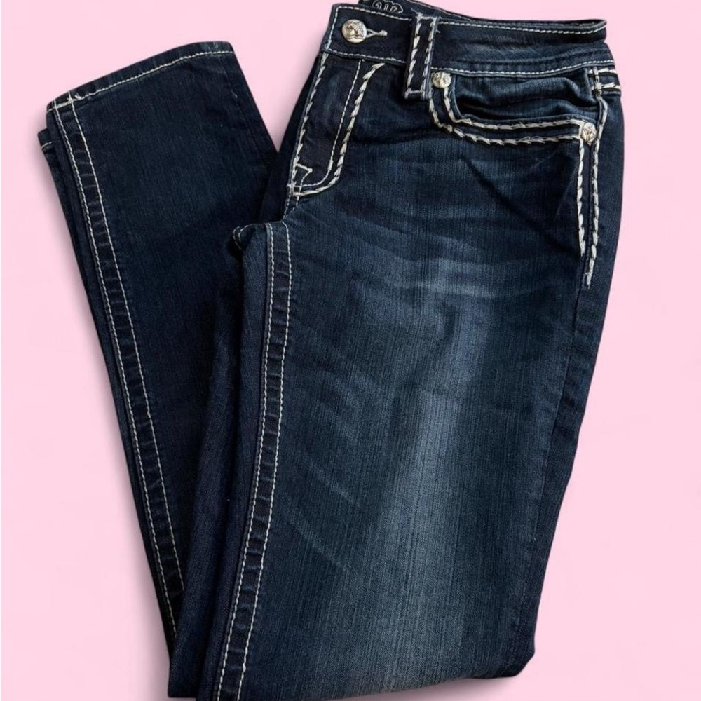 Miss Me Dark Indigo Straight Leg Jeans
